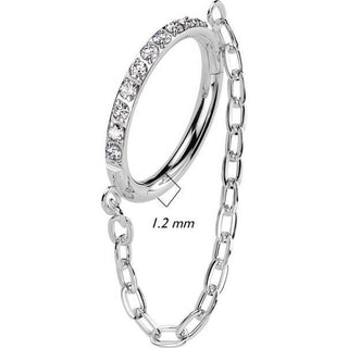 Titanium Ring chain zirconia Clicker