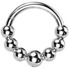 Titanium Ring 7 beaded balls Clicker