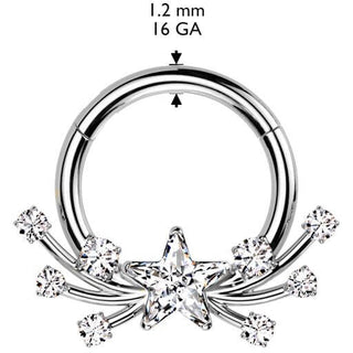 Titanium Ring star zirconia Segment