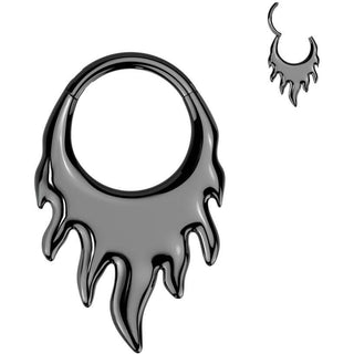 Titanium Ring flames Segment