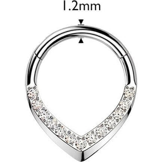 Titanium Ring teardrop zirconia Segment