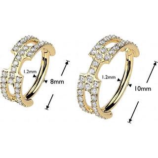 Titanium Ring triple line zirconia Segment