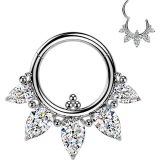Titanium Ring 5 zirconias balls Segment