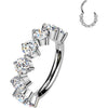 Titanium Ring 8 zirconias Clicker