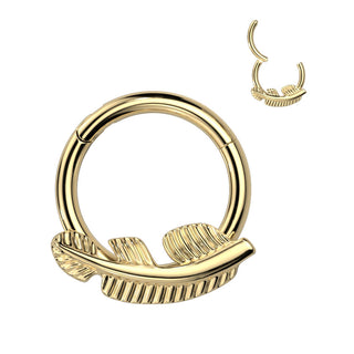 Titanium Ring Feather Clicker