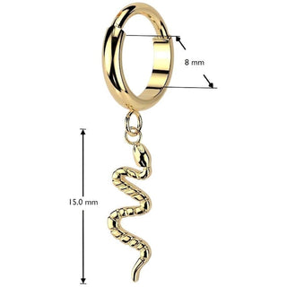 Titanium Ring snake dangle Segment