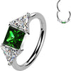 Titanium Ring zirconia square triangle Segment