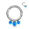 Titanium Ring Ball 3 Opal Silver Clicker