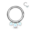 Titanium Ring Ball 3 Opal Silver Clicker