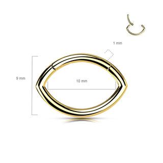 Titanium Ring Oval Clicker