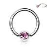 Ring Ball Zirconia Captive Bead