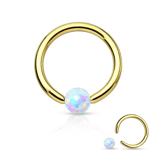 Ring Opal Ball Captive Bead