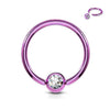 Ring Ball Zirconia Captive Bead