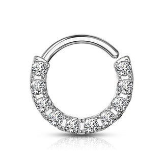 Silver 925 Ring Zirconia Bendable