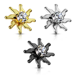 Dermal Anchor top sun zirconia Internally Threaded