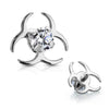 Dermal Anchor Top Biohazard Zirconia Internally Threaded