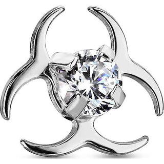 Dermal Anchor Top Biohazard Zirconia Internally Threaded