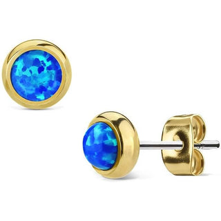 Ear Stud Opal Round