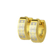 Earring 316L Gold Plated Earring 3 Celtic Crosses 1 Pair Clicker