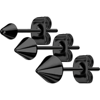 Stud Earring 316L Earring Studs Cone Spike 1 Pair