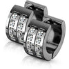 Earring Zirconia Double Line Clicker