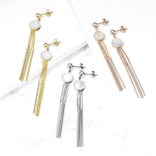 Ear Stud Chains dangle