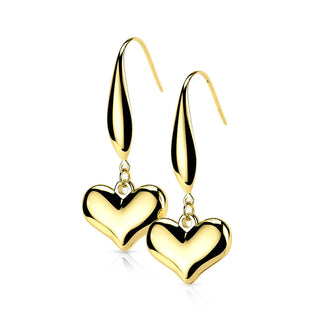 Bouton d'Oreille Pendentif Coeur