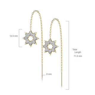 Snowflake Chain dangle Zirconia