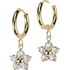 flower zirconia dangle