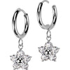 Earring flower zirconia dangle