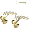 Earring 5 round zirconias