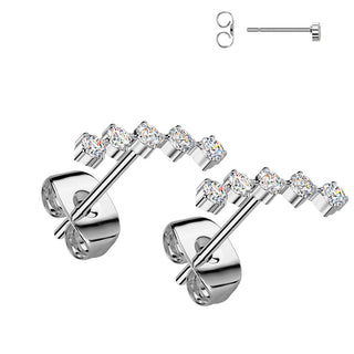 Earring 5 round zirconias
