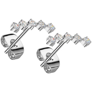 Earring 5 round zirconias