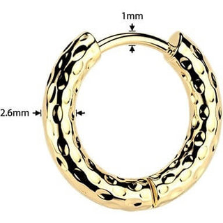 Earring hammered
