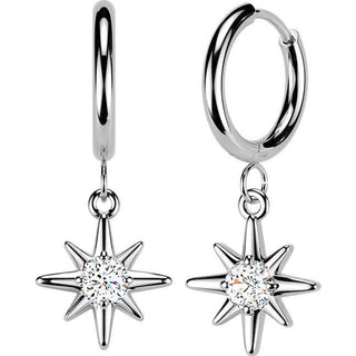 sunburst zirconia dangle