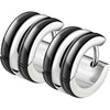 Earring 316L Triple Dome Hoop Huggie Earrings 1 Pair Clicker
