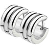 Earring 316L Triple Dome Hoop Huggie Earrings 1 Pair Clicker