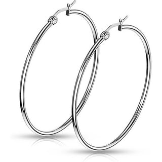 Hoop Earring 316L Round Hoop Earrings 1 Pair