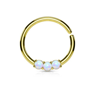 Ring 3 Opals Bendable