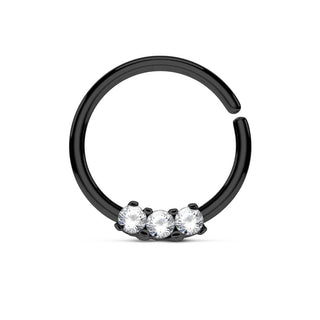 Piercing Ring 3 Zirconia Bendable