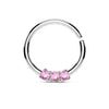 Piercing Ring 3 Zirconia Bendable