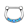 Septum Piercing Clicker 5 Opal Silber Clicker