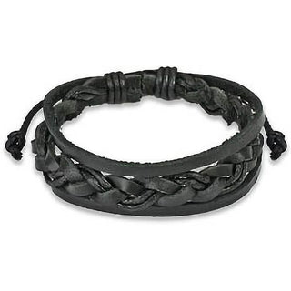 Bracelet Noir Tressé