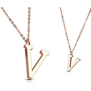 Necklace Letters A-Z Roségold