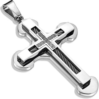 Pendant Double Cross Silver