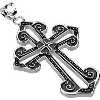 Celtic Cross Shamrock Silver