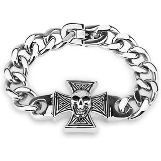 Bracelet 316L Cast Bracelet Celtic Cross Skull