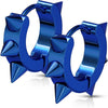 Earring 316L IP Hoop Earring with Spikes 1 Pair Clicker