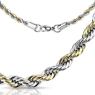 Twisted Rope Chain Gold Silver