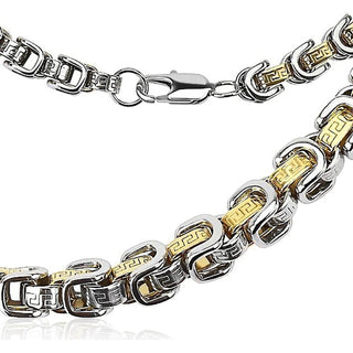 Necklace Labyrinth Maze Chain Gold Silver